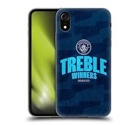 Head Case Designs Officially Licensed Manchester City Man City FC Graphics 2023 Treble Winners Soft Gel Case [Military Grade Protection] Compatible With Apple iPhone XR