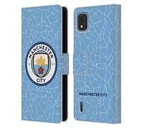 Head Case Designs Officially Licensed Manchester City Man City FC Home 2020/21 Badge Kit Leather Book Wallet Case Cover Compatible With Nokia C2 2nd Edition