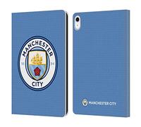 Head Case Designs Officially Licensed Manchester City Man City FC Home 2021/22 Badge Kit Leather Wallet Case Compatible With Apple iPad 10.9 2022/2025