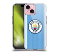 Head Case Designs Officially Licensed Manchester City Man City FC Home 2023/24 Badge Kit Soft Gel Case Compatible With Apple iPhone 15