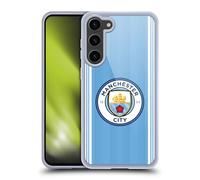 Head Case Designs Officially Licensed Manchester City Man City FC Home 2023/24 Badge Kit Soft Gel Case Compatible With Samsung Galaxy S23+ 5G