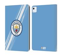 Head Case Designs Officially Licensed Manchester City Man City FC Home 2025/26 Badge Kit Leather Wallet Case Compatible With Apple iPad Air 11 2020/2022/2024/2025