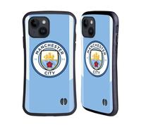Head Case Designs Officially Licensed Manchester City Man City FC Home Badge Kit 2017/18 Hybrid Case Compatible With Apple iPhone 15