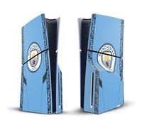 Head Case Designs Officially Licensed Manchester City Man City FC Home Kit 2024 Champions Vinyl Sticker Gaming Skin Decal Cover Compatible With Sony PlayStation 5 PS5 Slim Disc Edition Console