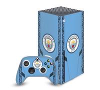 Head Case Designs Officially Licensed Manchester City Man City FC Home Kit 2024 Champions Vinyl Sticker Gaming Skin Decal Cover Compatible With Xbox Series X Console and Controller Bundle