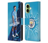 Head Case Designs Officially Licensed Manchester City Man City FC Jack Grealish 2021/22 First Team Leather Wallet Case Compatible With Apple iPhone 17