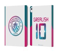 Head Case Designs Officially Licensed Manchester City Man City FC Jack Grealish 2021/22 Players Away Kit Group 1 Leather Wallet Case Compatible With Apple iPad Air 13 2024/2025