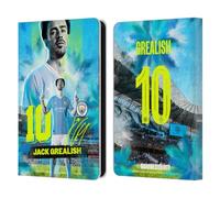 Head Case Designs Officially Licensed Manchester City Man City FC Jack Grealish 2023/24 First Team Leather Wallet Case Compatible With Amazon Kindle 11th Gen (2024)