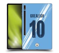 Head Case Designs Officially Licensed Manchester City Man City FC Jack Grealish 2025/26 Players Home Kit Gel Case [Military Grade Protection] Compatible With Samsung Galaxy Tab S8 Plus
