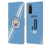 Head Case Designs Officially Licensed Manchester City Man City FC Jack Grealish 2025/26 Players Home Kit Leather Wallet Case Compatible With Samsung Galaxy S20 / S20 5G