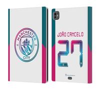 Head Case Designs Officially Licensed Manchester City Man City FC João Cancelo 2021/22 Players Away Kit Group 1 Leather Wallet Case Compatible With Apple iPad Pro 11 M4 2024