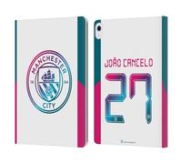 Head Case Designs Officially Licensed Manchester City Man City FC João Cancelo 2021/22 Players Away Kit Group 1 Leather Wallet Case Compatible With Apple iPad Air 13 2024/2025