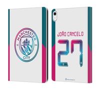 Head Case Designs Officially Licensed Manchester City Man City FC João Cancelo 2021/22 Players Away Kit Group 1 Leather Wallet Case Compatible With Apple iPad 10.9 2022/2025