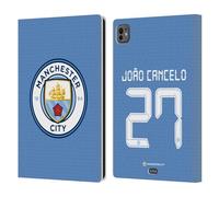 Head Case Designs Officially Licensed Manchester City Man City FC João Cancelo 2021/22 Players Home Kit Group 1 Leather Wallet Case Compatible With Apple iPad Pro 11 M4/M5 2024/2025