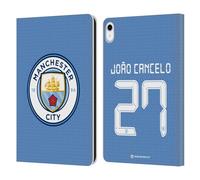 Head Case Designs Officially Licensed Manchester City Man City FC João Cancelo 2021/22 Players Home Kit Group 1 Leather Wallet Case Compatible With Apple iPad 10.9 2022/2025