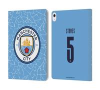 Head Case Designs Officially Licensed Manchester City Man City FC John Stones 2020/21 Players Home Kit Group 2 Leather Wallet Case Compatible With Apple iPad Air 13 2024/2025