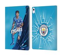 Head Case Designs Officially Licensed Manchester City Man City FC John Stones 2021/22 First Team Leather Wallet Case Compatible With Apple iPad Air 13 2024/2025