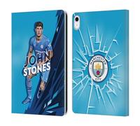 Head Case Designs Officially Licensed Manchester City Man City FC John Stones 2021/22 First Team Leather Wallet Case Compatible With Apple iPad 10.9 2022/2025