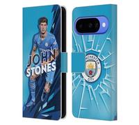 Head Case Designs Officially Licensed Manchester City Man City FC John Stones 2021/22 First Team Leather Wallet Case Compatible With Google Pixel 10