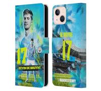 Head Case Designs Officially Licensed Manchester City Man City FC Kevin De Bruyne 2023/24 First Team Leather Wallet Case Compatible With Apple iPhone 13