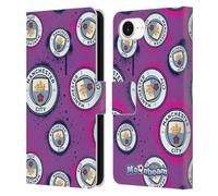 Head Case Designs Officially Licensed Manchester City Man City FC Logo 2 Moonchester & Moonbeam Leather Wallet Case Compatible With Apple iPhone 16e