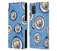 Head Case Designs Officially Licensed Manchester City Man City FC Logo Moonchester & Moonbeam Leather Wallet Case Compatible With Samsung Galaxy A51 (2019)