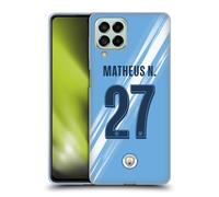 Head Case Designs Officially Licensed Manchester City Man City FC Matheus Nunes 2025/26 Players Home Kit 2nd Group Gel Case [Military Grade Protection] Compatible With Samsung Galaxy M53 (2022)