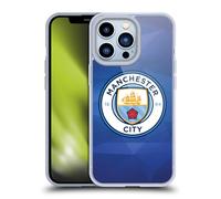 Head Case Designs Officially Licensed Manchester City Man City FC Obsidian Full Colour Badge Geometric Soft Gel Case Compatible With Apple iPhone 13 Pro