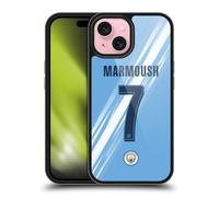 Head Case Designs Officially Licensed Manchester City Man City FC Omar Marmoush 2025/26 Players Home Kit Gel Armour Case [Military Grade Protection] Compatible With Apple iPhone 15