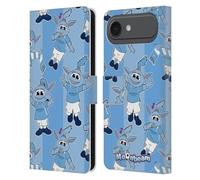 Head Case Designs Officially Licensed Manchester City Man City FC Pattern 2 Moonchester & Moonbeam Leather Wallet Case Compatible With Apple iPhone 17 Air