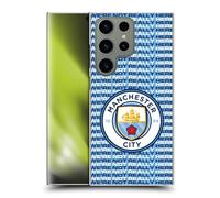 Head Case Designs Officially Licensed Manchester City Man City FC Pattern We're Not Really Here Hard Back Case Compatible With Samsung Galaxy S24 Ultra 5G