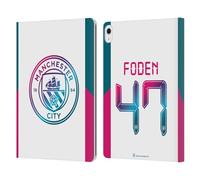 Head Case Designs Officially Licensed Manchester City Man City FC Phil Foden 2021/22 Players Away Kit Group 1 Leather Wallet Case Compatible With Apple iPad Air 13 2024/2025