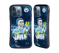 Head Case Designs Officially Licensed Manchester City Man City FC Phil Foden 2022/23 First Team Hybrid Case Compatible With Apple iPhone 13 Pro