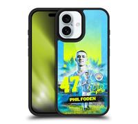 Head Case Designs Officially Licensed Manchester City Man City FC Phil Foden 2023/24 First Team Gel Armour Case [Military Grade Protection] Compatible With Apple iPhone 16
