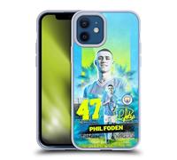 Head Case Designs Officially Licensed Manchester City Man City FC Phil Foden 2023/24 First Team Soft Gel Case Compatible With Apple iPhone 12 / iPhone 12 Pro