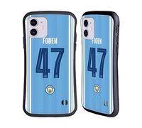 Head Case Designs Officially Licensed Manchester City Man City FC Phil Foden 2023/24 Players Home Kit Hybrid Case Compatible With Apple iPhone 11
