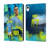 Head Case Designs Officially Licensed Manchester City Man City FC Phil Foden 2024/25 First Team Leather Wallet Case Compatible With Apple iPad mini (2021/2024)
