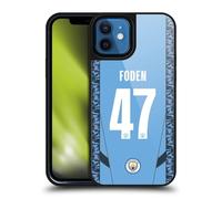 Head Case Designs Officially Licensed Manchester City Man City FC Phil Foden 2024/25 Players Home Kit Gel Armour Case [Military Grade Drop Protection] Compatible With Apple iPhone 12 / iPhone 12 Pro