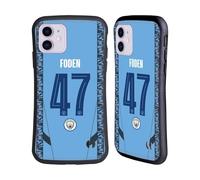 Head Case Designs Officially Licensed Manchester City Man City FC Phil Foden 2024/25 Players Home Kit Hybrid Case Compatible With Apple iPhone 11