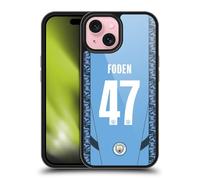 Head Case Designs Officially Licensed Manchester City Man City FC Phil Foden 2024/25 Players Home Kit Gel Armour Case [Military Grade Protection] Compatible With Apple iPhone 15