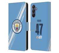 Head Case Designs Officially Licensed Manchester City Man City FC Phil Foden 2025/26 Players Home Kit Leather Wallet Case Compatible With Samsung Galaxy A15