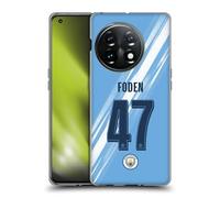 Head Case Designs Officially Licensed Manchester City Man City FC Phil Foden 2025/26 Players Home Kit Gel Case [Military Grade Protection] Compatible With OnePlus 11 5G