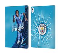 Head Case Designs Officially Licensed Manchester City Man City FC Raheem Sterling 2021/22 First Team Leather Wallet Case Compatible With Apple iPad Air 13 2024/2025