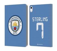 Head Case Designs Officially Licensed Manchester City Man City FC Raheem Sterling 2021/22 Players Home Kit Group 1 Leather Wallet Case Compatible With Apple iPad 10.9 2022/2025