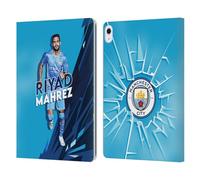Head Case Designs Officially Licensed Manchester City Man City FC Riyad Mahrez 2021/22 First Team Leather Wallet Case Compatible With Apple iPad Air 13 2024/2025
