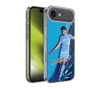 Head Case Designs Officially Licensed Manchester City Man City FC Rodrigo 2021/22 First Team Gel Case [Military Grade Protection] Compatible with Apple iPhone 17 Air and Compatible with MagSafe