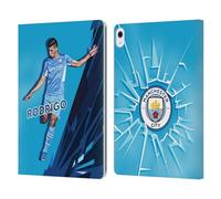 Head Case Designs Officially Licensed Manchester City Man City FC Rodrigo 2021/22 First Team Leather Wallet Case Compatible With Apple iPad Air 13 2024/2025