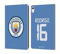 Head Case Designs Officially Licensed Manchester City Man City FC Rodrigo 2021/22 Players Home Kit Group 1 Leather Wallet Case Compatible With Apple iPad 10.9 2022/2025