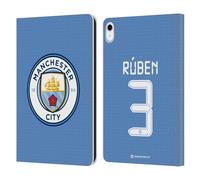 Head Case Designs Officially Licensed Manchester City Man City FC Rúben Dias 2021/22 Players Home Kit Group 1 Leather Wallet Case Compatible With Apple iPad 10.9 2022/2025