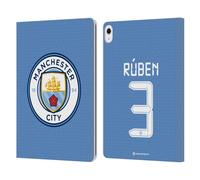 Head Case Designs Officially Licensed Manchester City Man City FC Rúben Dias 2021/22 Players Home Kit Group 1 Leather Wallet Case Compatible With Apple iPad Air 13 2024/2025